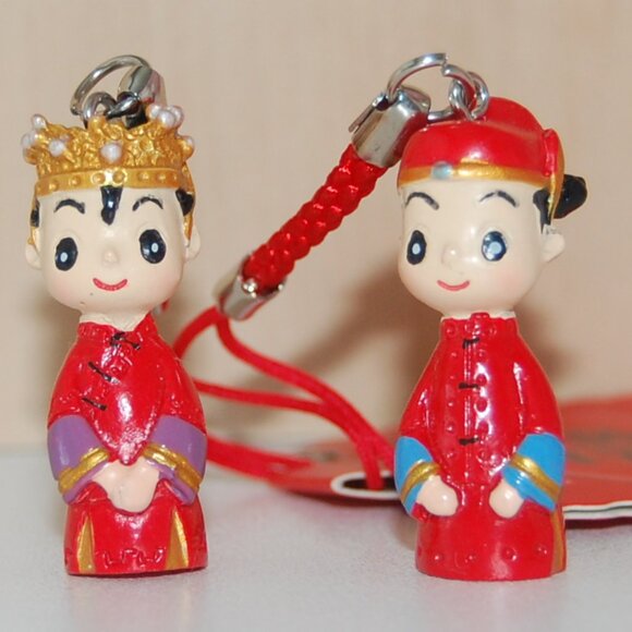 NWT Feng Shui Red Charms, Miniature Chinese Couple - Picture 6 of 9